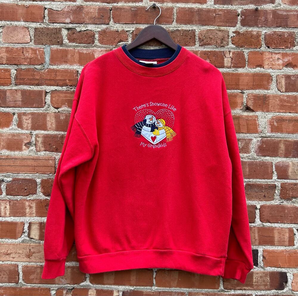 VTG “There’s Snowone Like My Grandkids” Sweatshirt Size L